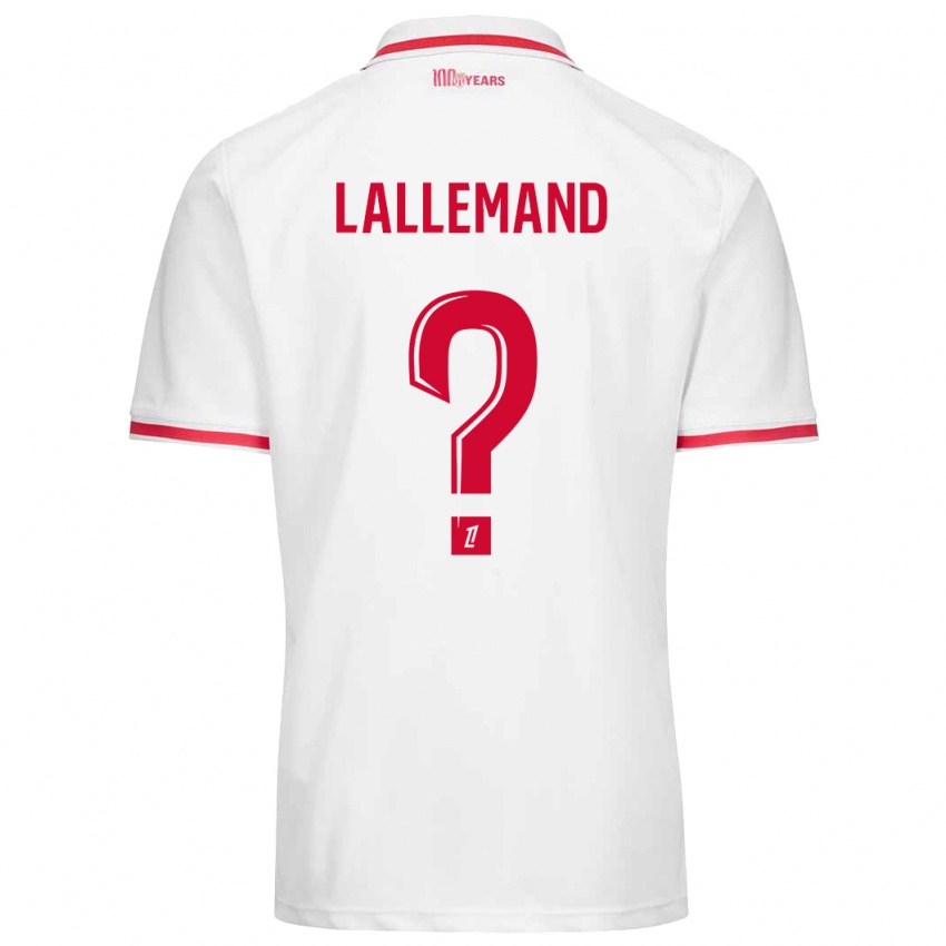 Kinder Nassim Lallemand #0 Weiß Rot Heimtrikot Trikot 2024/25 T-Shirt Österreich