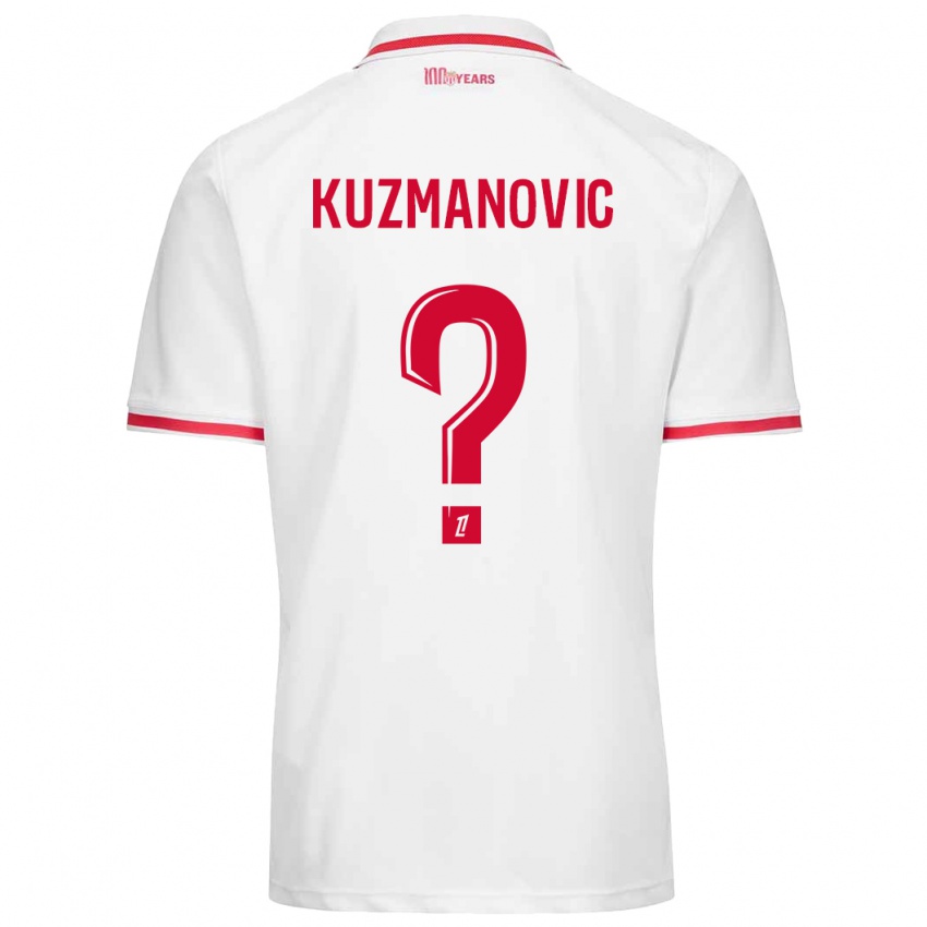 Kinder Dejan Kuzmanovic #0 Weiß Rot Heimtrikot Trikot 2024/25 T-Shirt Österreich