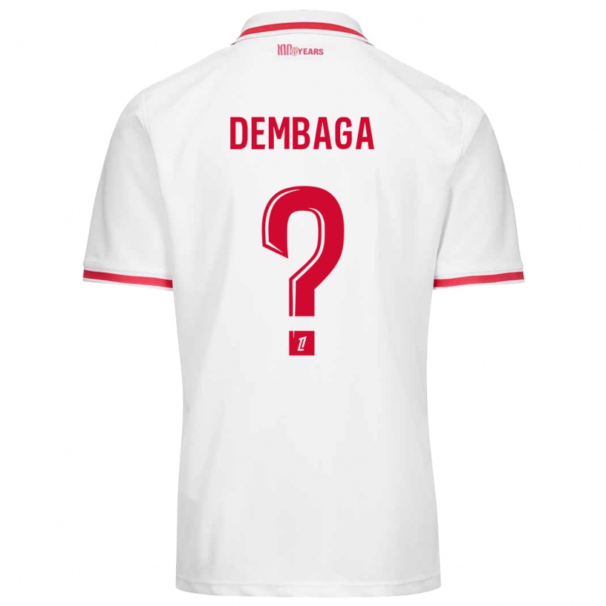 Kinder Boubakar Dembaga #0 Weiß Rot Heimtrikot Trikot 2024/25 T-Shirt Österreich