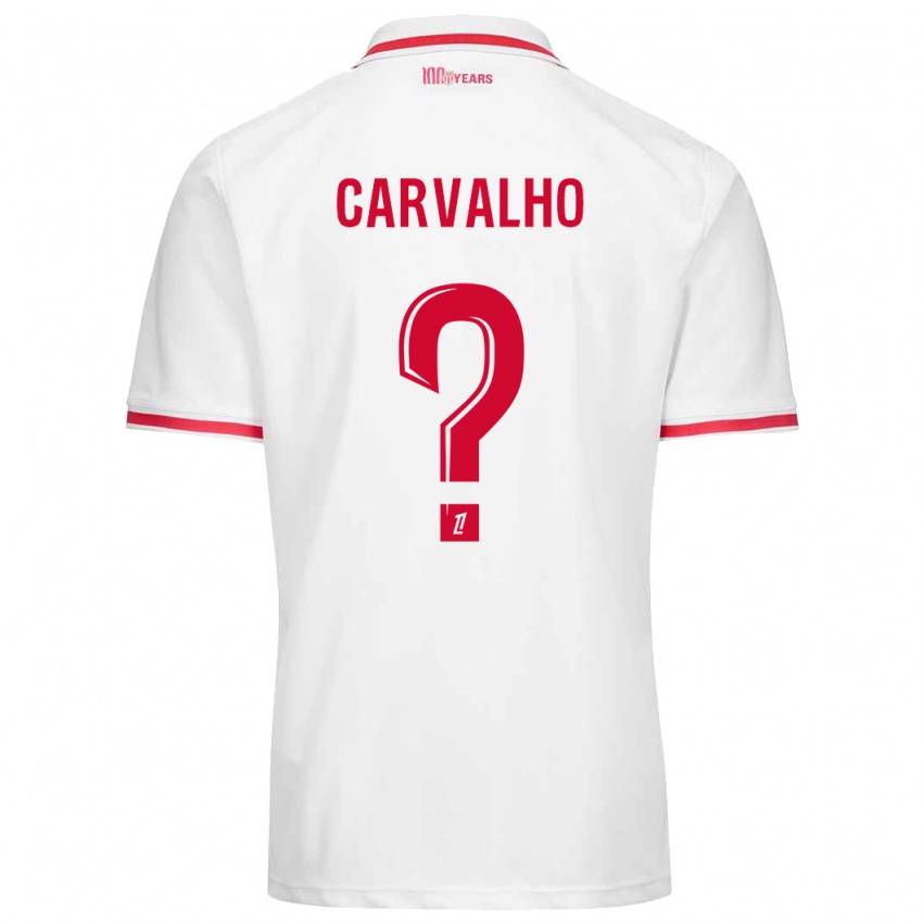 Kinder Lorenzo Carvalho #0 Weiß Rot Heimtrikot Trikot 2024/25 T-Shirt Österreich