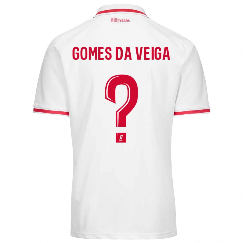 Kinder Melvin Gomes Da Veiga #0 Weiß Rot Heimtrikot Trikot 2024/25 T-Shirt Österreich