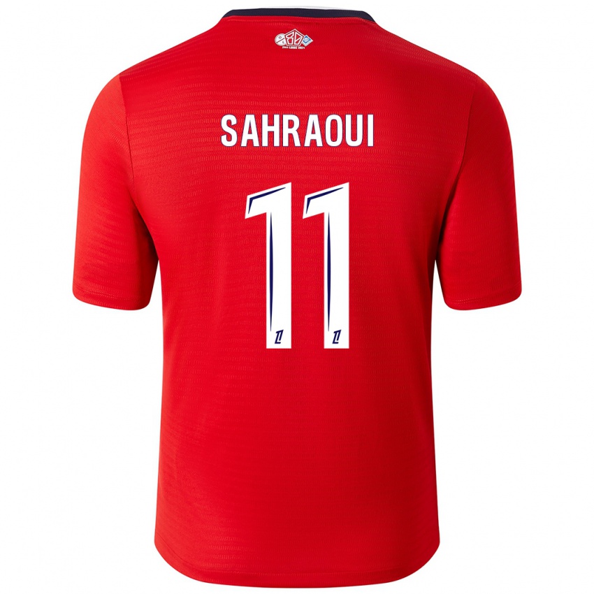 Kinder Osame Sahraoui #11 Rot Weiß Heimtrikot Trikot 2024/25 T-Shirt Österreich