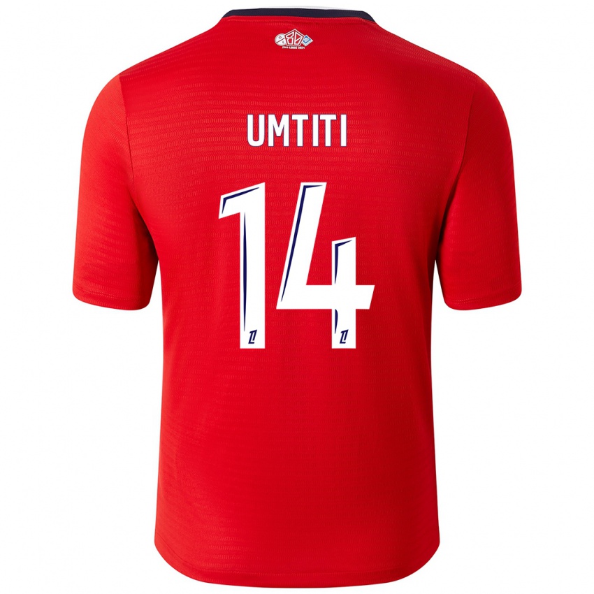 Kinder Samuel Umtiti #14 Rot Weiß Heimtrikot Trikot 2024/25 T-Shirt Österreich