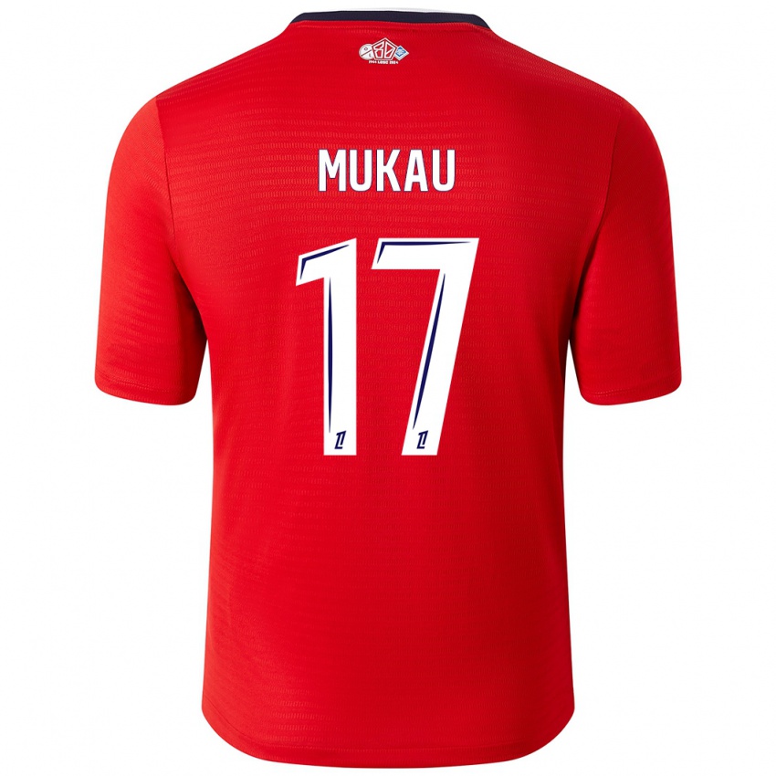 Kinder Ngal'ayel Mukau #17 Rot Weiß Heimtrikot Trikot 2024/25 T-Shirt Österreich