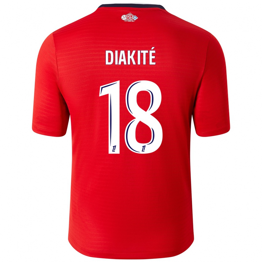 Kinder Bafodé Diakité #18 Rot Weiß Heimtrikot Trikot 2024/25 T-Shirt Österreich