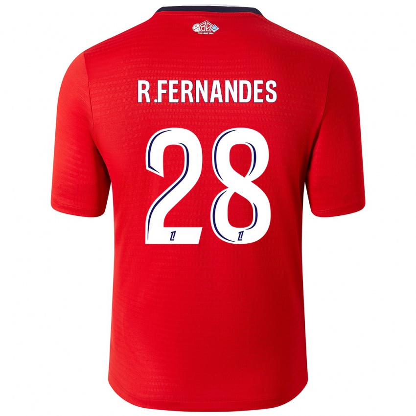 Kinder Rafael Fernandes #28 Rot Weiß Heimtrikot Trikot 2024/25 T-Shirt Österreich