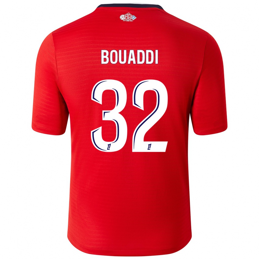 Kinder Ayyoub Bouaddi #32 Rot Weiß Heimtrikot Trikot 2024/25 T-Shirt Österreich