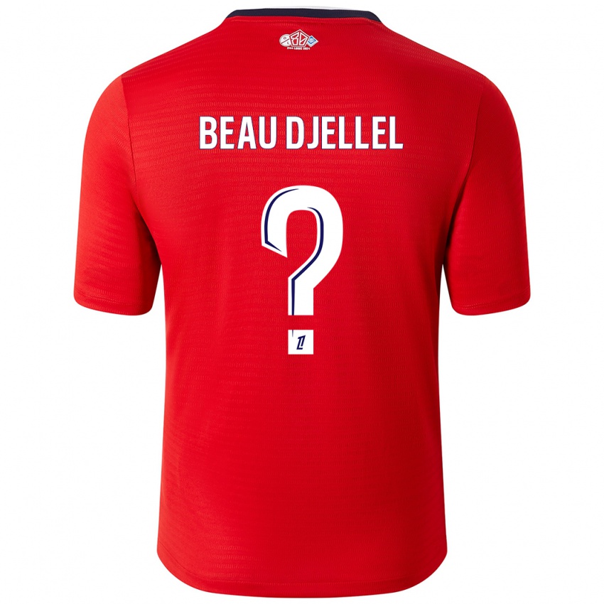 Kinder Yanis Beau Djellel #0 Rot Weiß Heimtrikot Trikot 2024/25 T-Shirt Österreich