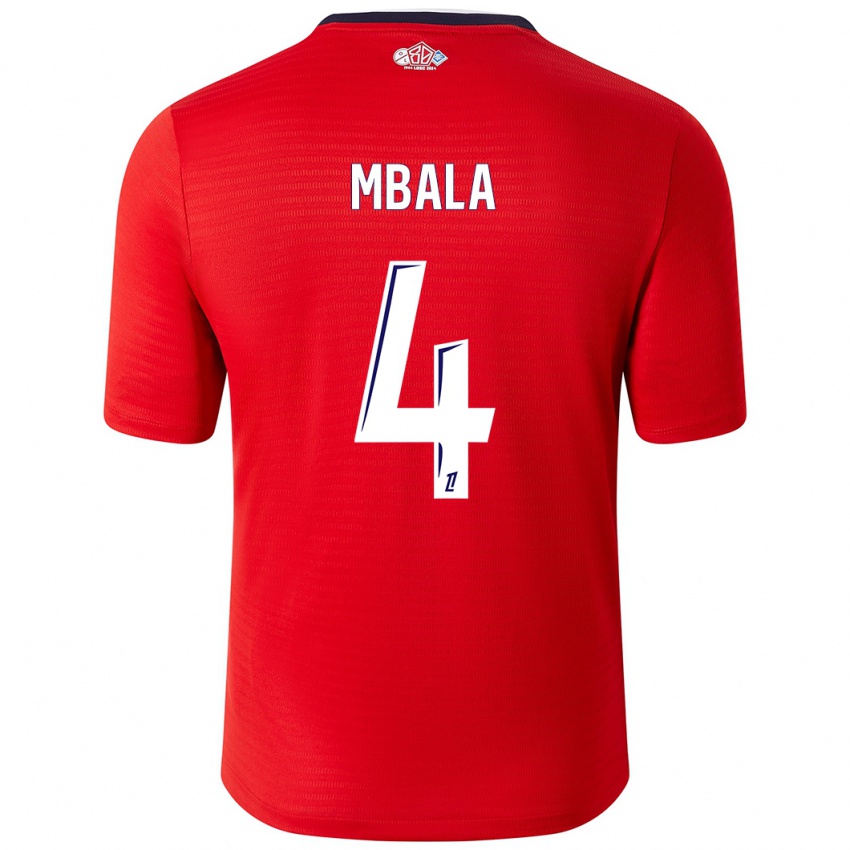 Kinder Olivia Mbala #4 Rot Weiß Heimtrikot Trikot 2024/25 T-Shirt Österreich