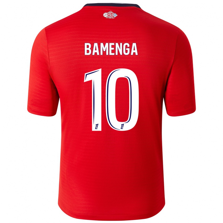 Kinder Naomie Bamenga #10 Rot Weiß Heimtrikot Trikot 2024/25 T-Shirt Österreich