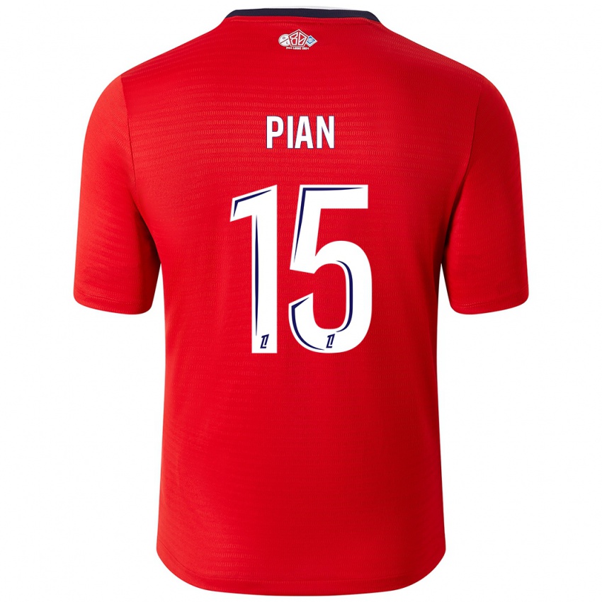 Kinder Julie Pian #15 Rot Weiß Heimtrikot Trikot 2024/25 T-Shirt Österreich