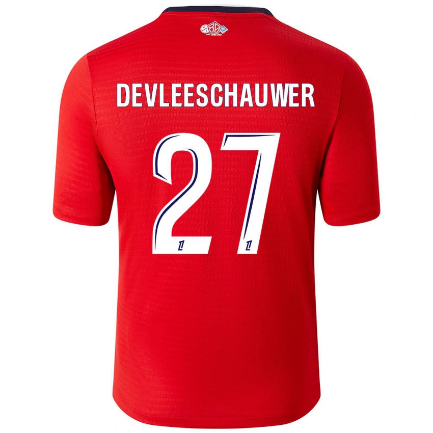 Kinder Gwenaëlle Devleeschauwer #27 Rot Weiß Heimtrikot Trikot 2024/25 T-Shirt Österreich