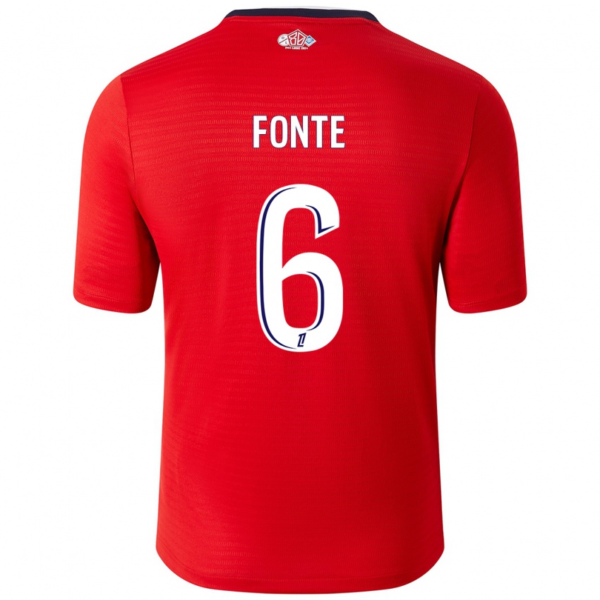 Kinder Jose Fonte #6 Rot Weiß Heimtrikot Trikot 2024/25 T-Shirt Österreich