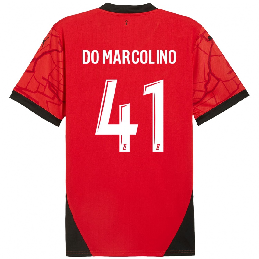 Kinder Alan Do Marcolino #41 Rot Schwarz Heimtrikot Trikot 2024/25 T-Shirt Österreich