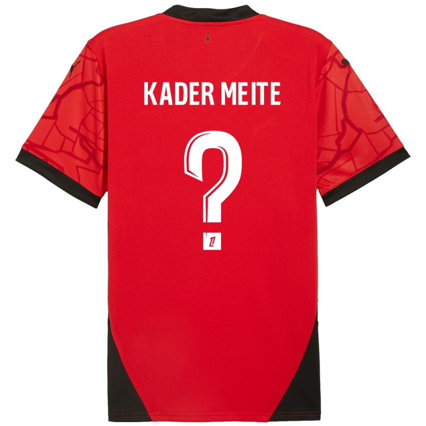 Kinder Mohamed Kader Meïté #0 Rot Schwarz Heimtrikot Trikot 2024/25 T-Shirt Österreich