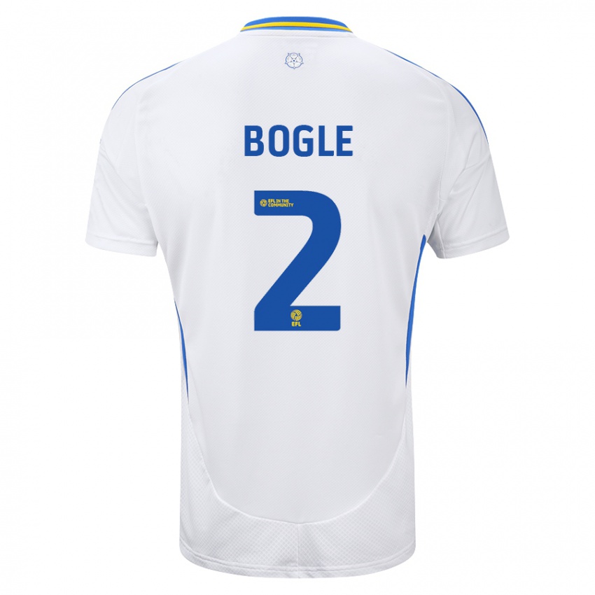 Kinder Jayden Bogle #2 Weiß Blau Heimtrikot Trikot 2024/25 T-Shirt Österreich