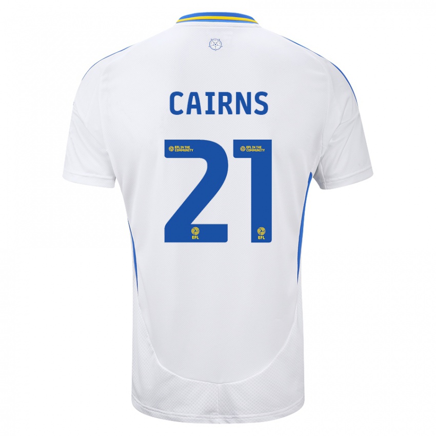 Kinder Alex Cairns #21 Weiß Blau Heimtrikot Trikot 2024/25 T-Shirt Österreich