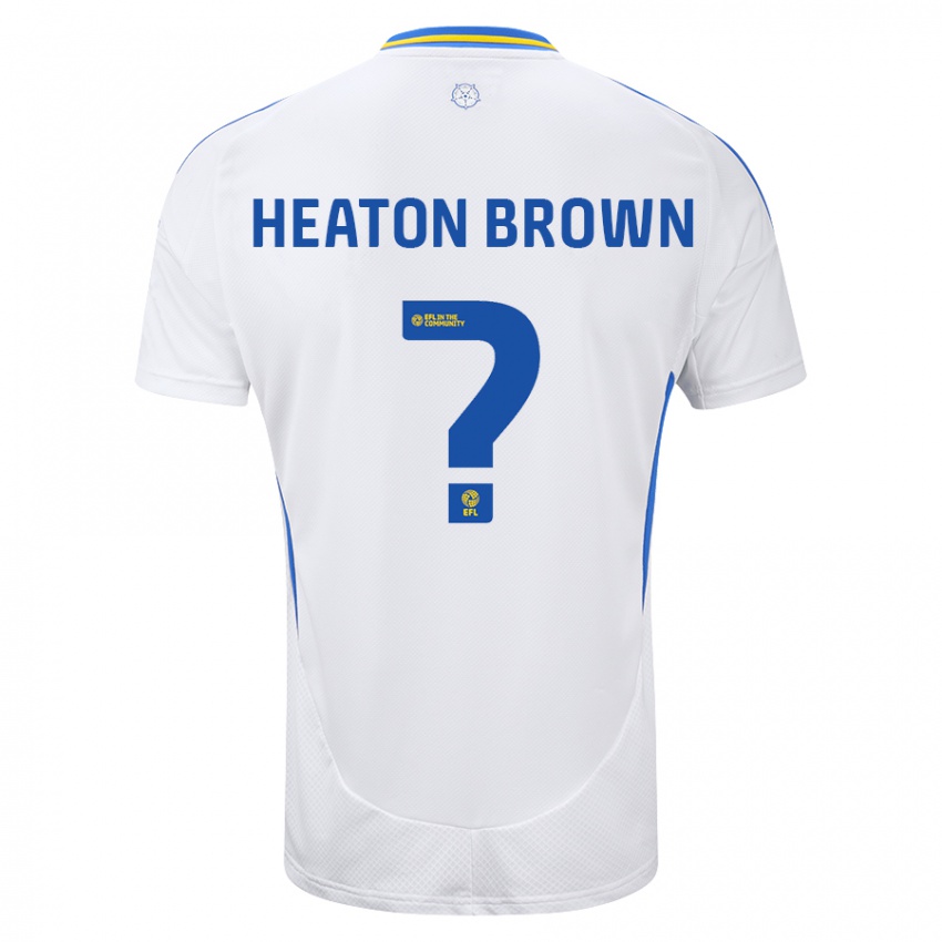 Kinder Heaton Brown #0 Weiß Blau Heimtrikot Trikot 2024/25 T-Shirt Österreich