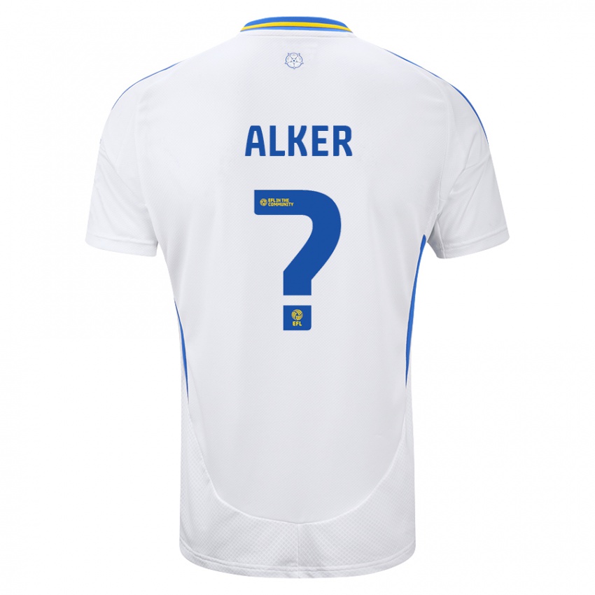 Kinder Samuel Alker #0 Weiß Blau Heimtrikot Trikot 2024/25 T-Shirt Österreich