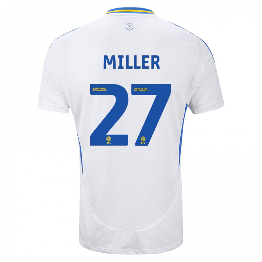 Kinder Amari Miller #27 Weiß Blau Heimtrikot Trikot 2024/25 T-Shirt Österreich