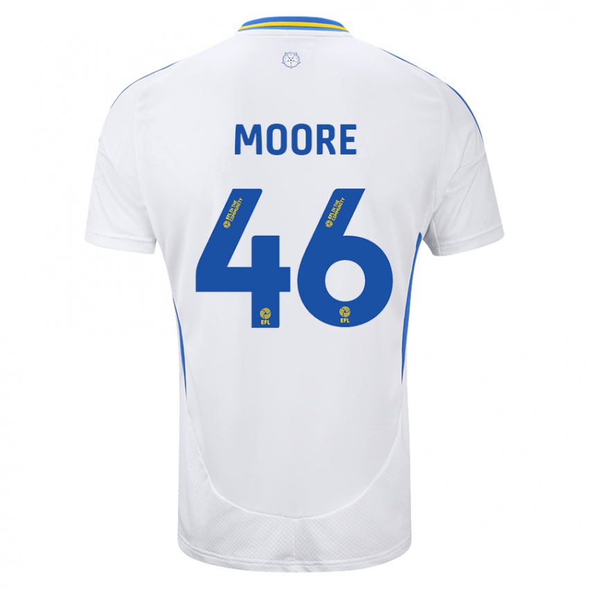 Kinder Kris Moore #46 Weiß Blau Heimtrikot Trikot 2024/25 T-Shirt Österreich