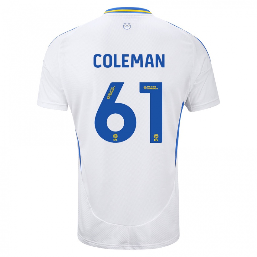 Kinder Cian Coleman #61 Weiß Blau Heimtrikot Trikot 2024/25 T-Shirt Österreich