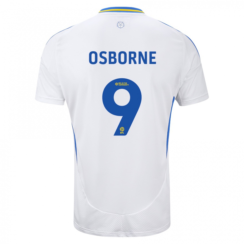 Kinder Jemimah Osborne #9 Weiß Blau Heimtrikot Trikot 2024/25 T-Shirt Österreich