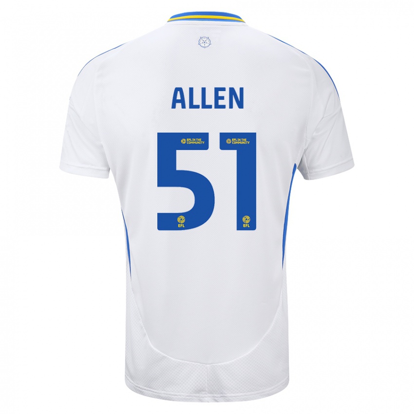 Kinder Charlie Allen #51 Weiß Blau Heimtrikot Trikot 2024/25 T-Shirt Österreich