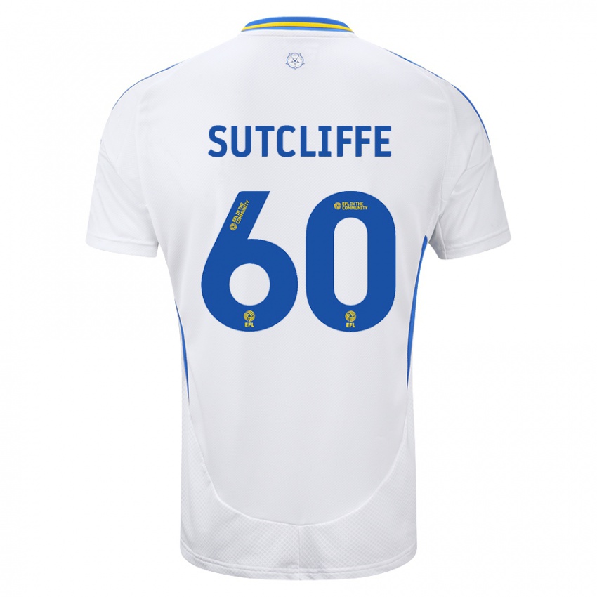 Kinder Harvey Sutcliffe #60 Weiß Blau Heimtrikot Trikot 2024/25 T-Shirt Österreich