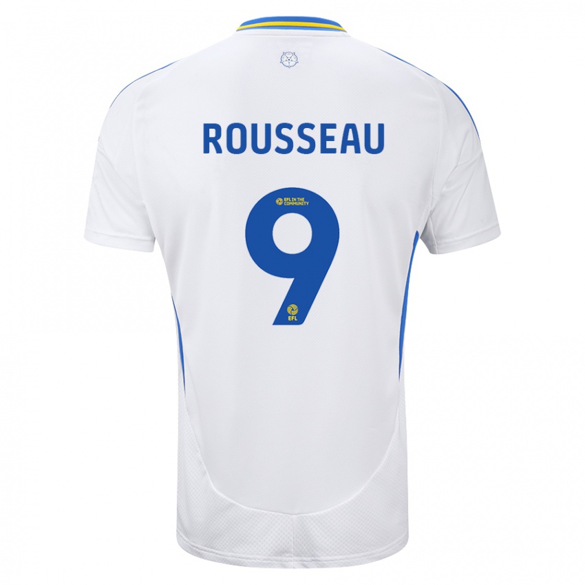 Kinder Jess Rousseau #9 Weiß Blau Heimtrikot Trikot 2024/25 T-Shirt Österreich