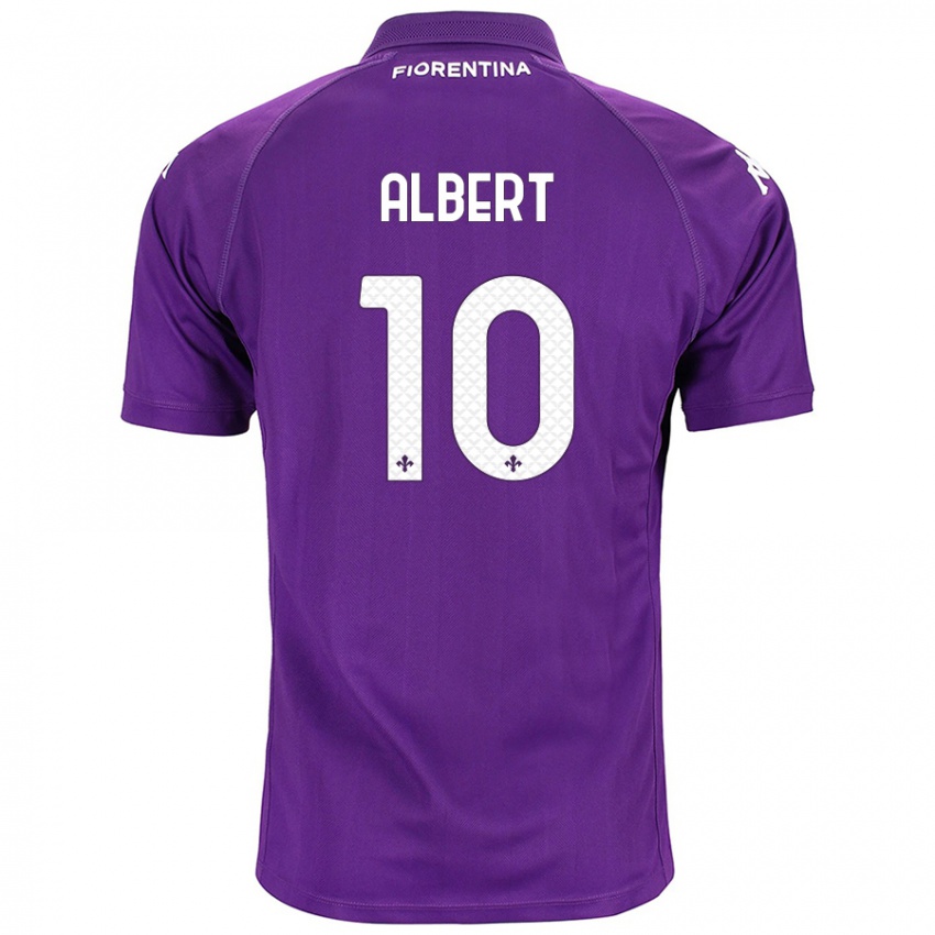 Kinder Albert Gudmundsson #10 Violett Heimtrikot Trikot 2024/25 T-Shirt Österreich