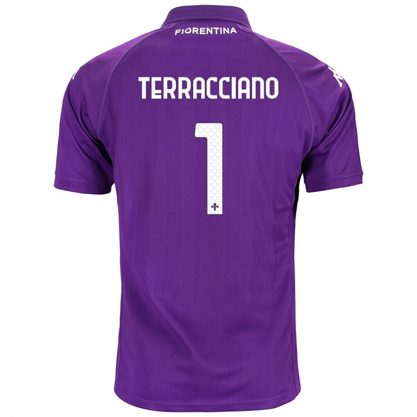 Kinder Pietro Terracciano #1 Violett Heimtrikot Trikot 2024/25 T-Shirt Österreich