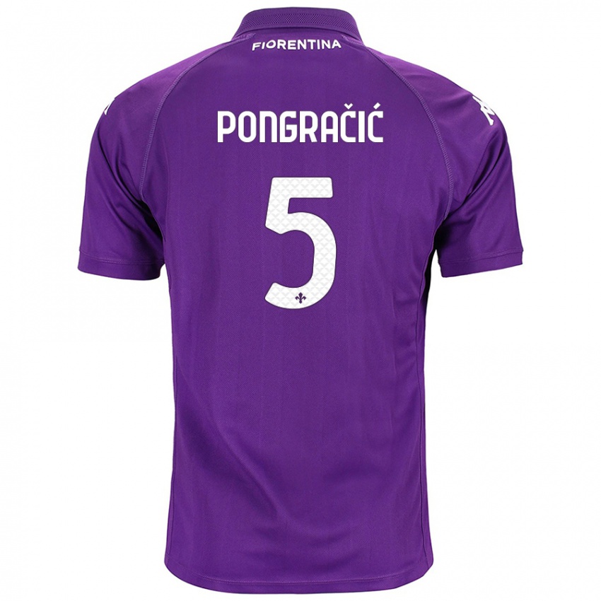 Kinder Marin Pongračić #5 Violett Heimtrikot Trikot 2024/25 T-Shirt Österreich