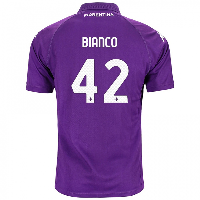 Kinder Alessandro Bianco #42 Violett Heimtrikot Trikot 2024/25 T-Shirt Österreich