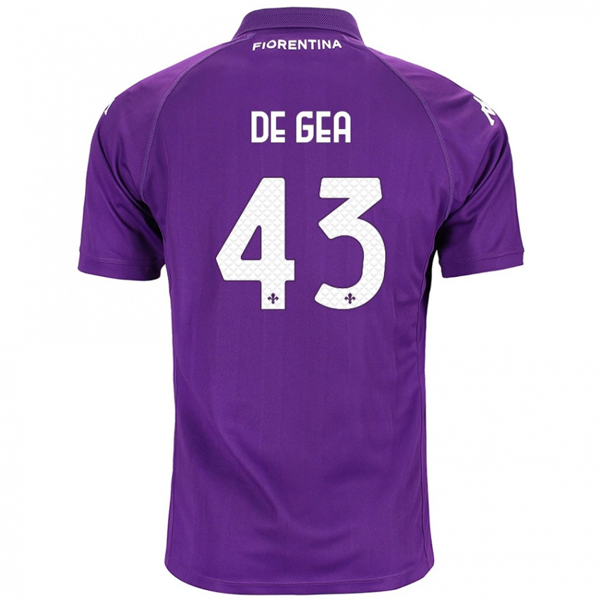 Kinder David De Gea #43 Violett Heimtrikot Trikot 2024/25 T-Shirt Österreich