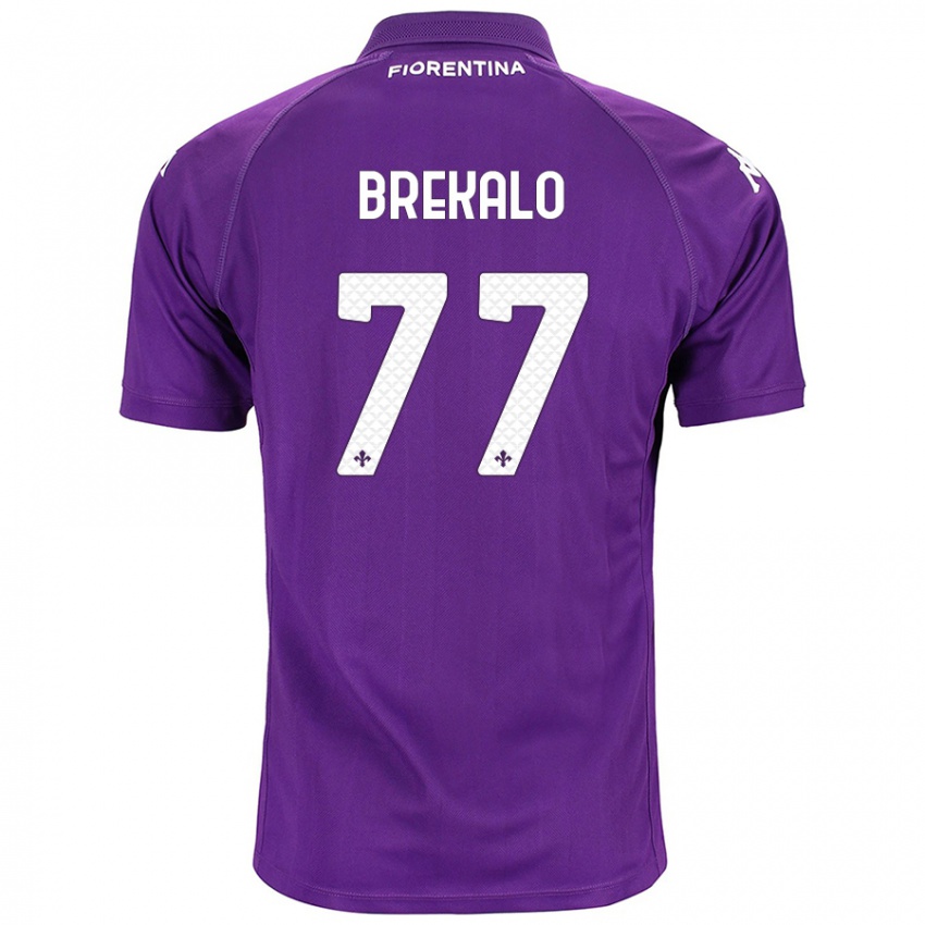 Kinder Josip Brekalo #77 Violett Heimtrikot Trikot 2024/25 T-Shirt Österreich