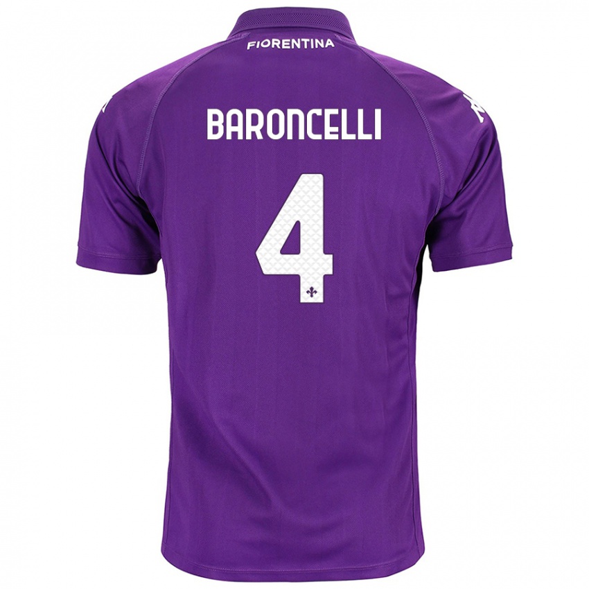 Kinder Leonardo Baroncelli #4 Violett Heimtrikot Trikot 2024/25 T-Shirt Österreich