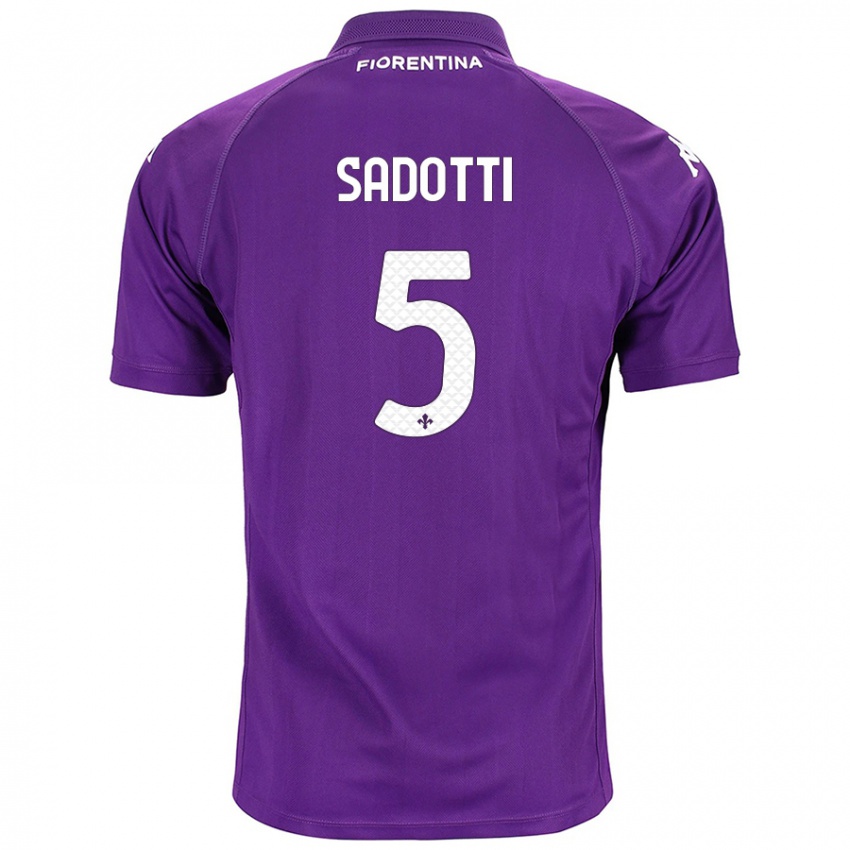 Kinder Edoardo Sadotti #5 Violett Heimtrikot Trikot 2024/25 T-Shirt Österreich