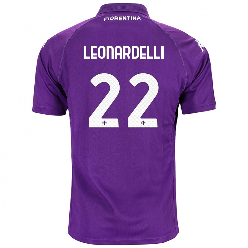 Kinder Pietro Leonardelli #22 Violett Heimtrikot Trikot 2024/25 T-Shirt Österreich