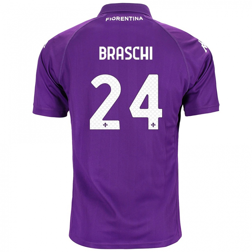 Kinder Riccardo Braschi #24 Violett Heimtrikot Trikot 2024/25 T-Shirt Österreich