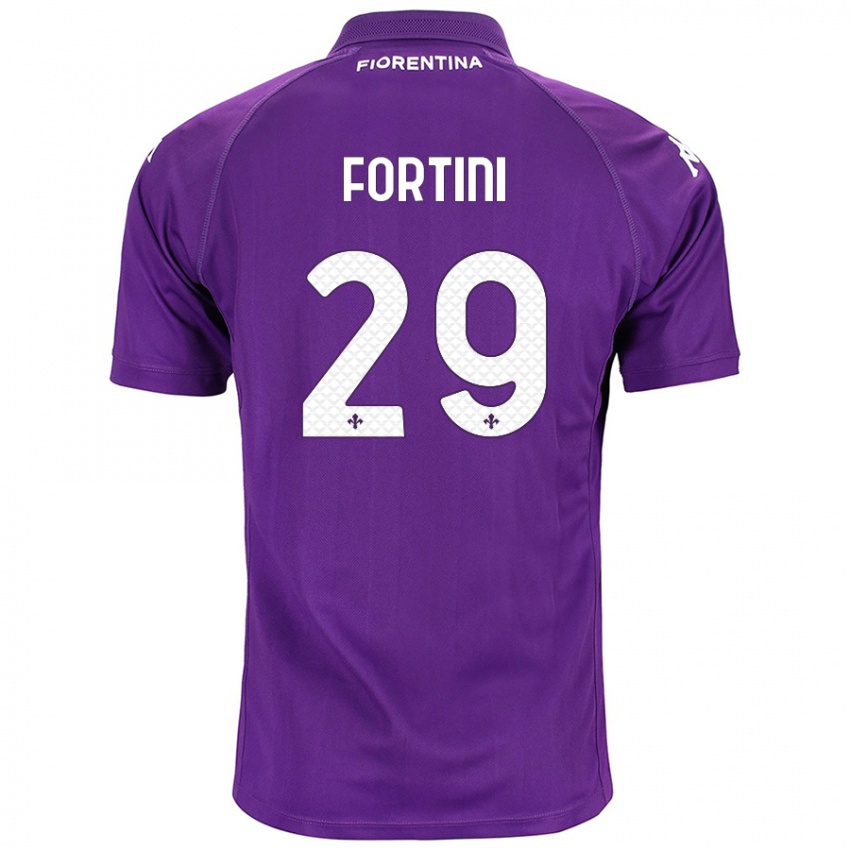 Kinder Niccolò Fortini #29 Violett Heimtrikot Trikot 2024/25 T-Shirt Österreich