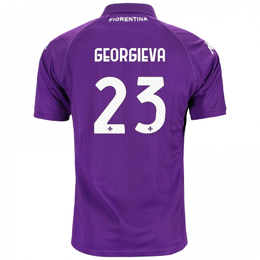 Kinder Marina Georgieva #23 Violett Heimtrikot Trikot 2024/25 T-Shirt Österreich