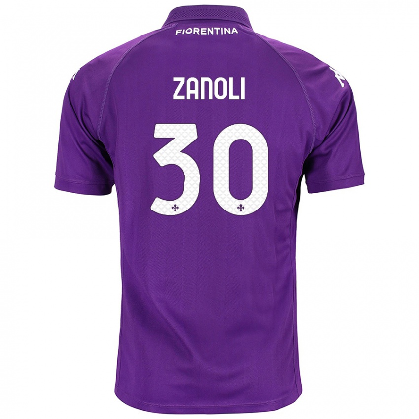 Kinder Martina Zanoli #30 Violett Heimtrikot Trikot 2024/25 T-Shirt Österreich