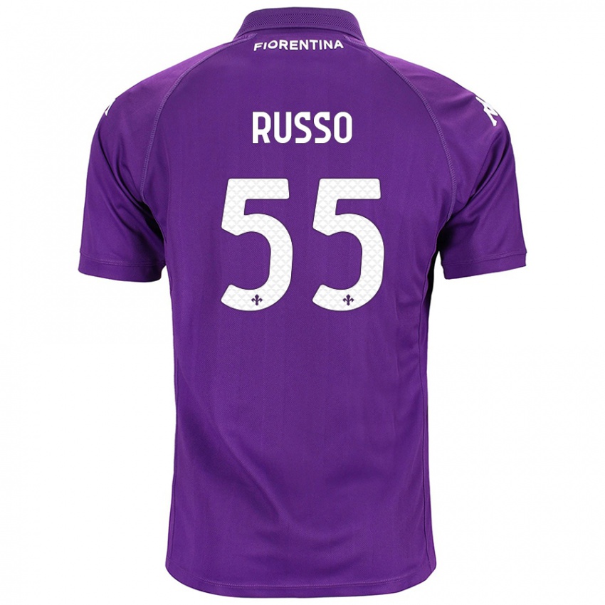 Kinder Federica Russo #55 Violett Heimtrikot Trikot 2024/25 T-Shirt Österreich