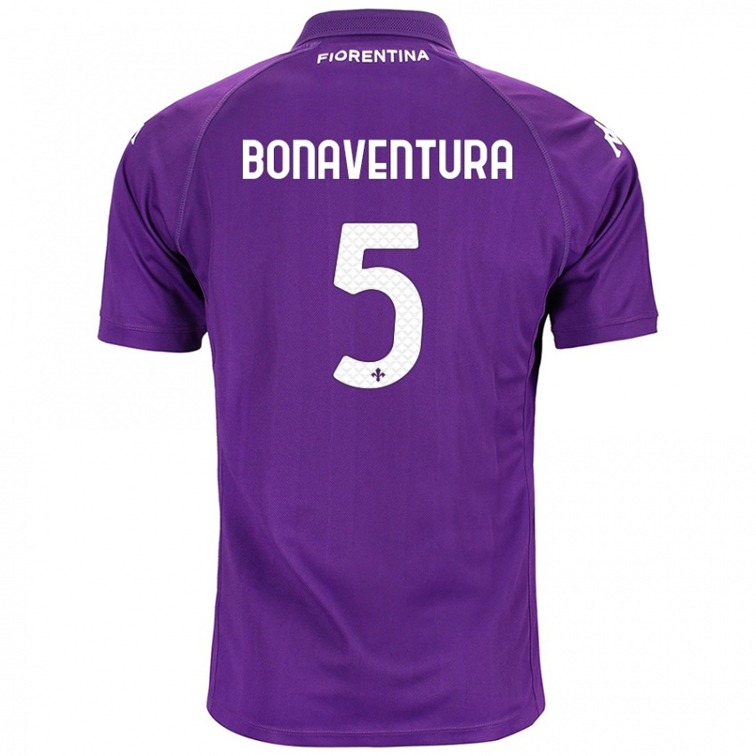 Kinder Giacomo Bonaventura #5 Violett Heimtrikot Trikot 2024/25 T-Shirt Österreich