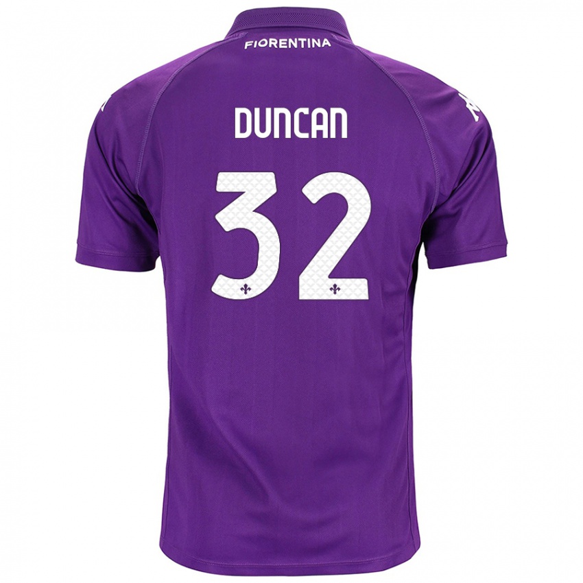 Kinder Alfred Duncan #32 Violett Heimtrikot Trikot 2024/25 T-Shirt Österreich