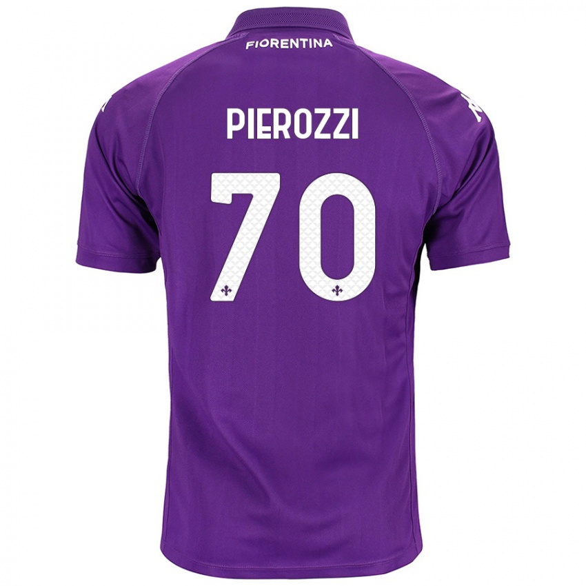 Kinder Niccolò Pierozzi #70 Violett Heimtrikot Trikot 2024/25 T-Shirt Österreich