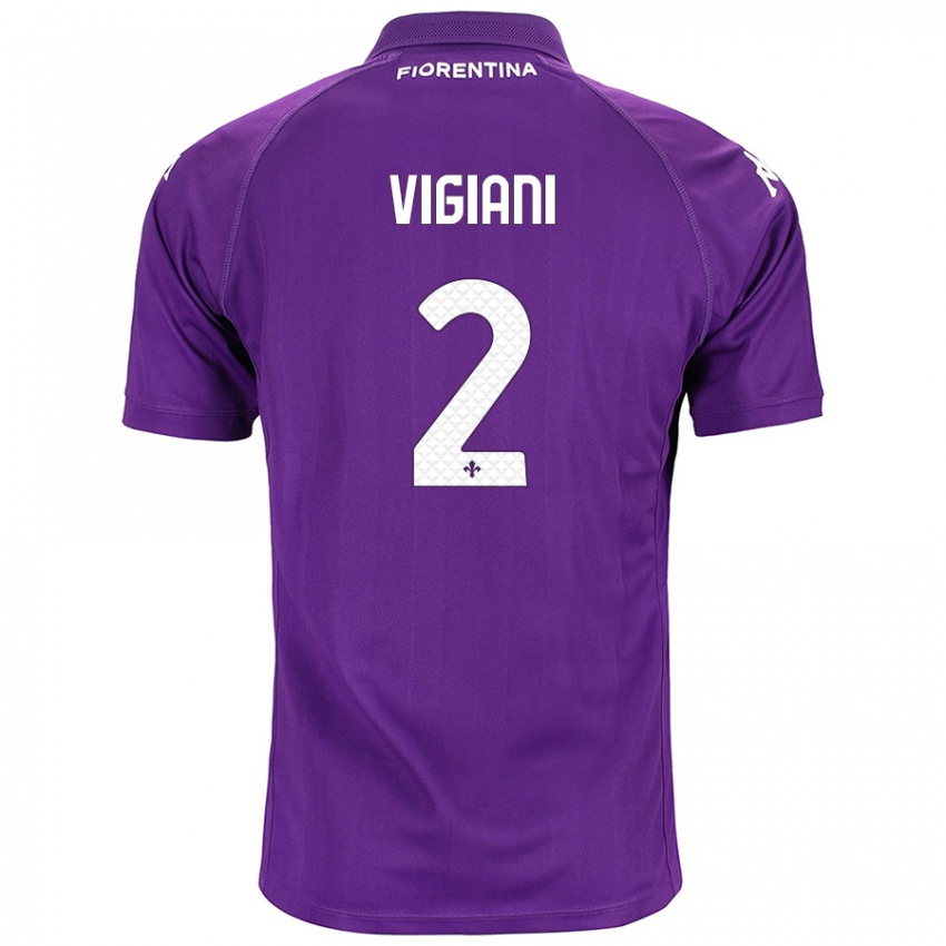 Kinder Lorenzo Vigiani #2 Violett Heimtrikot Trikot 2024/25 T-Shirt Österreich