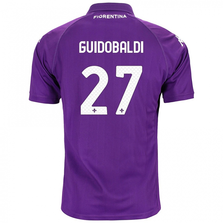 Kinder Filippo Guidobaldi #27 Violett Heimtrikot Trikot 2024/25 T-Shirt Österreich