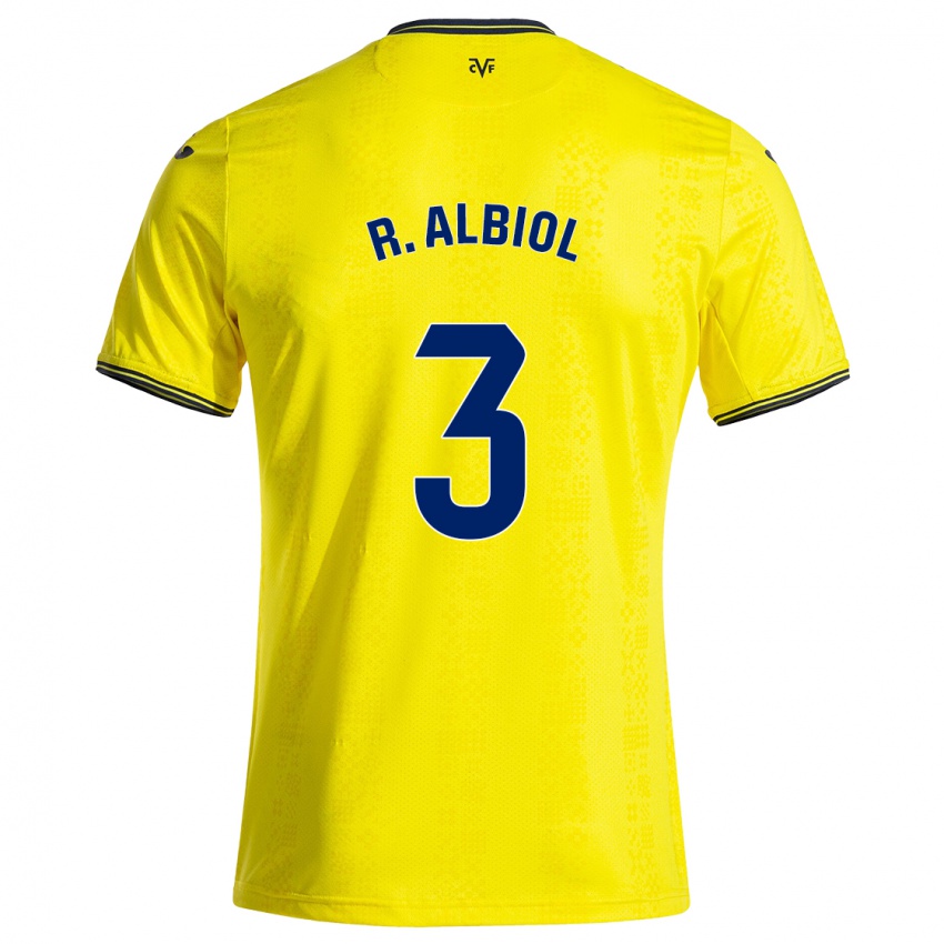 Kinder Raúl Albiol #3 Gelb Schwarz Heimtrikot Trikot 2024/25 T-Shirt Österreich